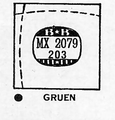 GRUEN : VERITHIN-APOLLO (AND OTHERS) - Rectangle 20.7mm x 20.3mm