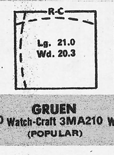 GRUEN : NOMAD (AND OTHERS) - Rectangle 21.0mm x 20.2mm