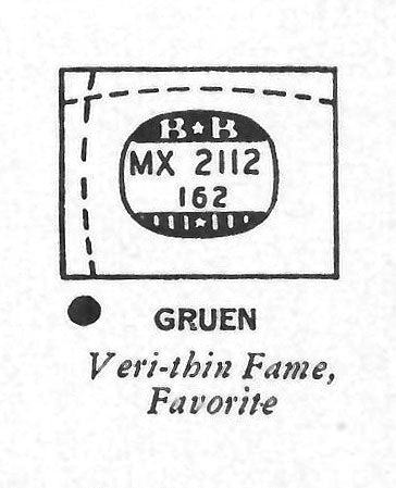 GRUEN : VERITHIN-FAME (AND OTHERS) - Rectangle 21.1mm x 16.2mm DUREX