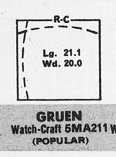 GRUEN : 405/471 - Rectangle 21.1mm x 20.0mm