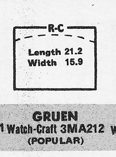 GRUEN : 400/289 - Rectangle 21.2mm x 17.8mm