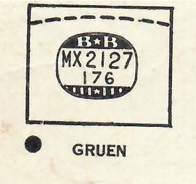 GRUEN : PENDLETON & PRESCOTT - Rectangle 21.2mm x 17.6mm