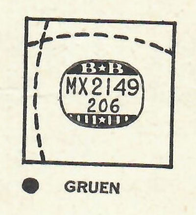 GRUEN : CURVEX-CAPTAIN (AND OTHERS) - Rectangle 21.4mm x 20.6mm
