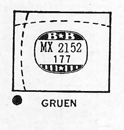 GRUEN : VERITHIN-DIPLOMAT & 666/430 - Rectangle 21.5mm x 17.7mm