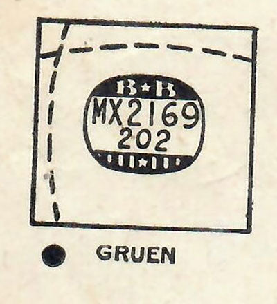 GRUEN & OTHER BRANDS : MULTIPLE MODELS - Rectangle 21.6mm x 20.2mm DUREX