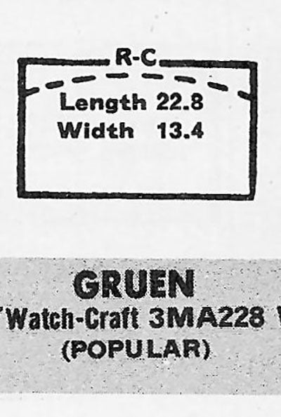 GRUEN : 168/359 - Rectangle 22.8mm x 13.4mm