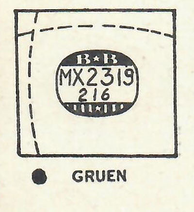GRUEN : CURVEX-CAVALCADE (AND OTHERS) - Rectangle 23.1mm x 21.6mm
