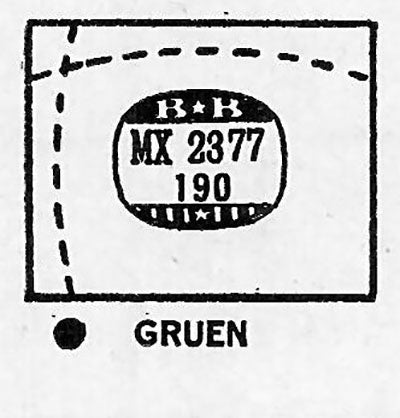 GRUEN : CURVEX-EXECUTIVE (AND OTHERS) - Rectangle 23.7mm x 19.0mm
