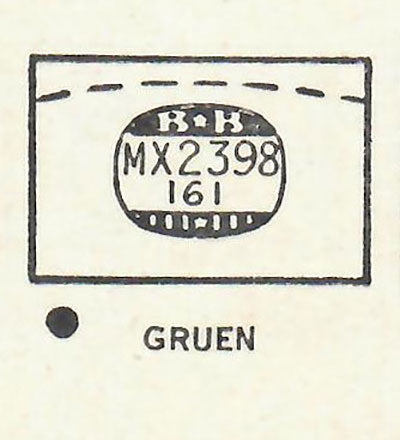 GRUEN : 700/323 & 704/323 AND BULOVA - Rectangle 23.9mm x 16.1mm