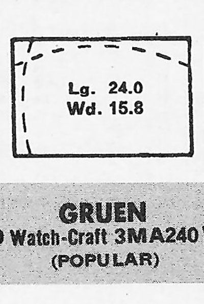 GRUEN : 330/356 & 355/356 - Rectangle 24.0mm x 15.7mm