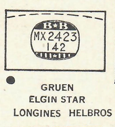 GRUEN : 165/266 & 501/266 AND OTHER BRANDS - Rectangle 24.2mm x 14.2mm