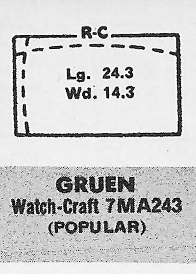 GRUEN : 501/278 - Rectangle 24.3mm x 14.3mm