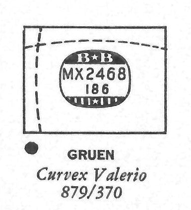 BENRUS & GRUEN : MULTIPLE MODELS - Rectangle 24.6mm x 18.6mm DUREX