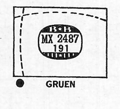 GRUEN : CURVEX-CITADEL (AND OTHERS) - Rectangle 24.7mm x 19.1mm