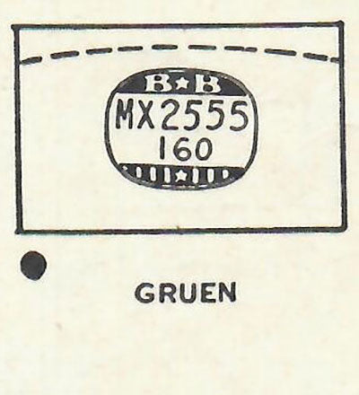 GRUEN : 325/225 - Rectangle 25.5mm x 16.0mm