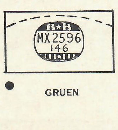 GRUEN : 311/260 - Rectangle 25.9mm x 14.6mm DUREX
