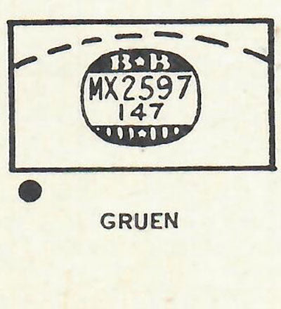 GRUEN : 330/280 - Rectangle 25.9mm x 14.7mm