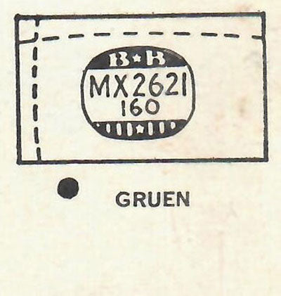 GRUEN : 500/290dd & 877/290 - Rectangle 26.2mm x 16.0mm