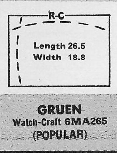 GRUEN : 370/600 - Rectangle 26.5mm x 18.8mm