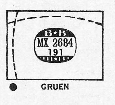 GRUEN : 600/370 - Rectangle 26.8mm x 19.1mm