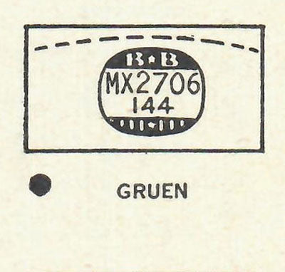GRUEN : 500/324 & 501/324 - Rectangle 27.0mm x 14.4mm