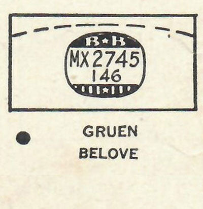 GRUEN : CURVEX-LEADER (AND OTHERS) - Rectangle 27.4mm x 14.6mm