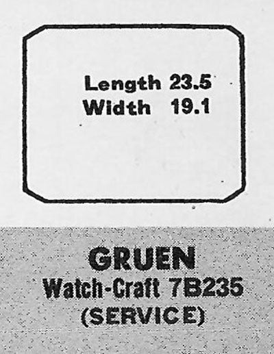 GRUEN : 705/122 - Rectangle 23.5mm x 19.1mm