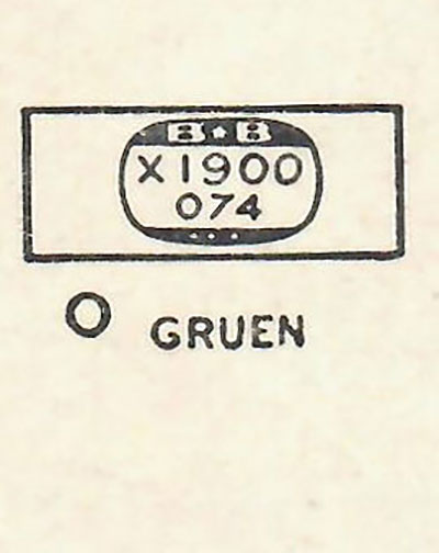 GRUEN : 329/158 & 329/166 - Rectangle 19.0mm x 7.4mm