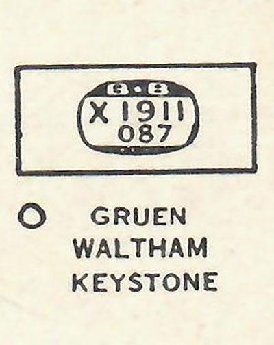 GRUEN : 181/136 AND WALTHAM - Rectangle 19.1mm x 8.7mm