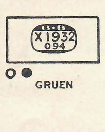 GRUEN : 105/8 & OTHERS - Rectangle 19.3mm x 9.4mm