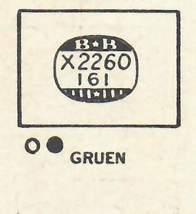 GRUEN : 325/227 & 500/227 - Rectangle 22.6mm x 16.1mm