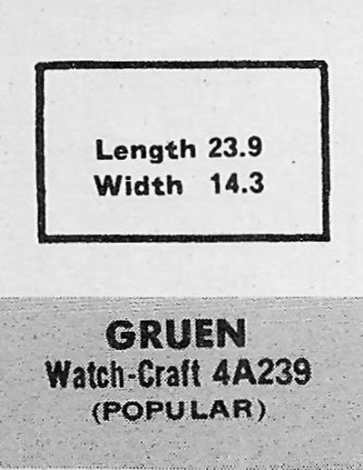 GRUEN : 703/153 - Rectangle 23.9mm x 14.3mm