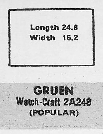 GRUEN - Rectangle 24.8mm x 16.2mm