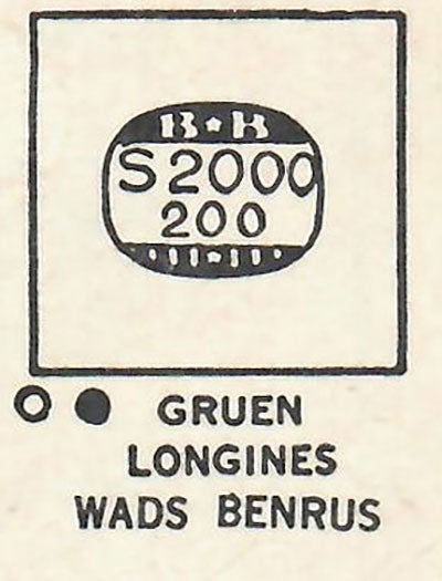 BENRUS : GENERAL EMERSON, GRUEN AND LONGINES - Square 20.0mm x 20.0mm