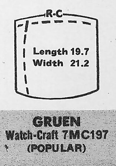 GRUEN : 421/598 - Tonneau 19.7mm x 21.2mm