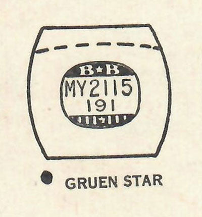 GRUEN : 700/337 - Tonneau 21.1mm x 19.1mm