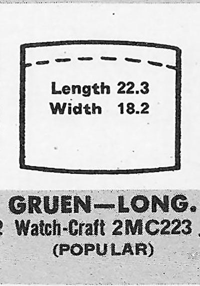 GRUEN : 580/309 & 581/283 & LONGINES - Tonneau 22.3mm x 18.2mm