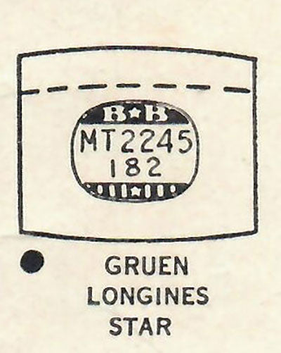 GRUEN & LONGINES - Tonneau 22.4mm x 18.2mm