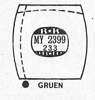 GRUEN : MULTIPLE MODELS - Tonneau 23.9mm x 23.3mm DUREX
