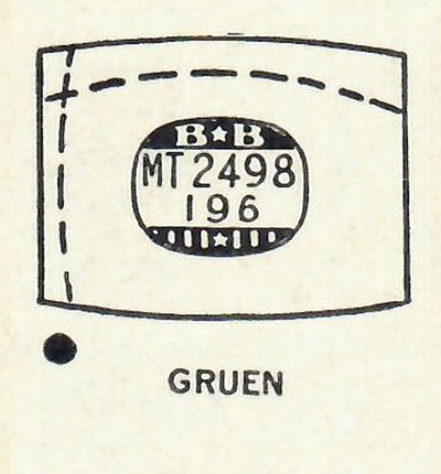 GRUEN : 406/365 - Tonneau 24.9mm x 19.6mm