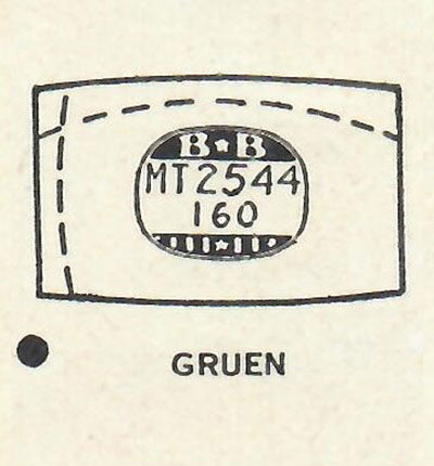 GRUEN : 330/393 - Tonneau 25.4mm x 16.0mm