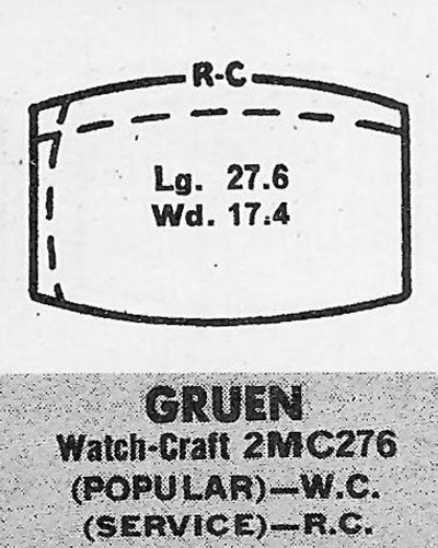 GRUEN - Tonneau 27.6mm x 17.3mm