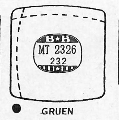 GRUEN : VERITHIN-DOWNEY & 664/423 - Tonneau w/Radius Corners 23.2mm x 23.2mm
