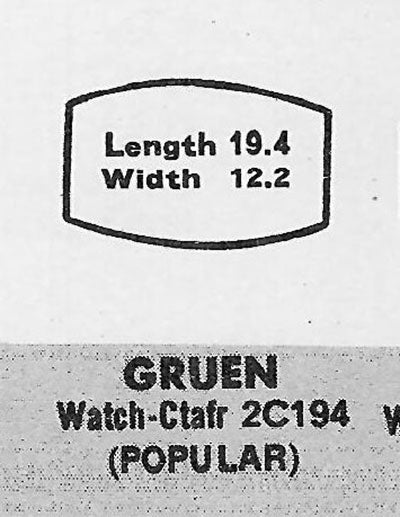 GRUEN : 107/3 & 153/83 - Tonneau 19.4mm x 12.2mm