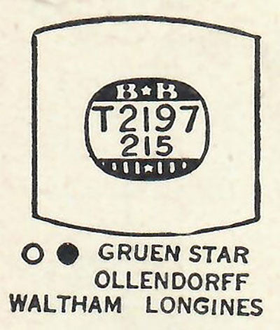 GRUEN : 715/118 & LONGINES & WALTHAM - Tonneau 21.9mm x 21.5mm