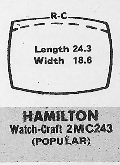HAMILTON - Cushion 24.3mm x 18.6mm