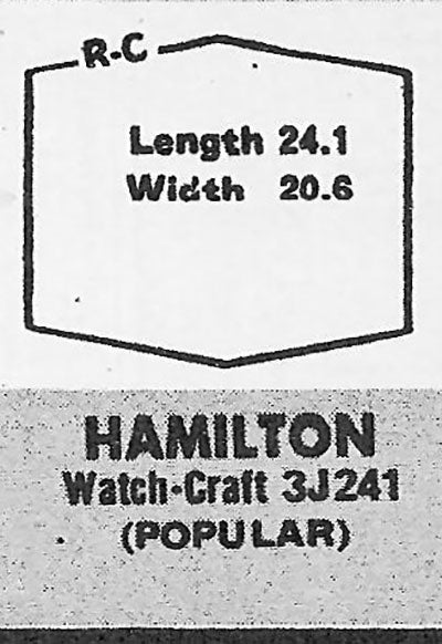 HAMILTON - Hexagon 24.1mm x 20.6mm