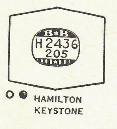 HAMILTON : TURNER - Hexagon 24.3mm x 20.5mm