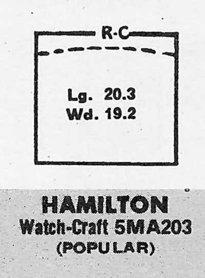 HAMILTON : LESTER - Rectangle 20.2mm x 19.1mm
