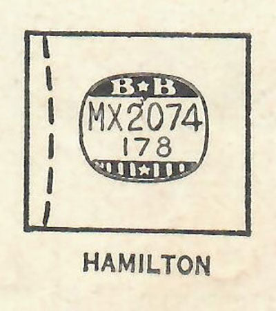 HAMILTON : OTIS - Rectangle 20.7mm x 17.8mm